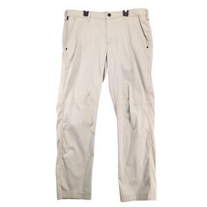 Solaris Khaki Hiking Pants Men's 36x30 Zip Pocket Straight Leg Outdoor Gorpcore
